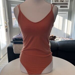 American Eagle Outfitters Dark Peach Bodysuit